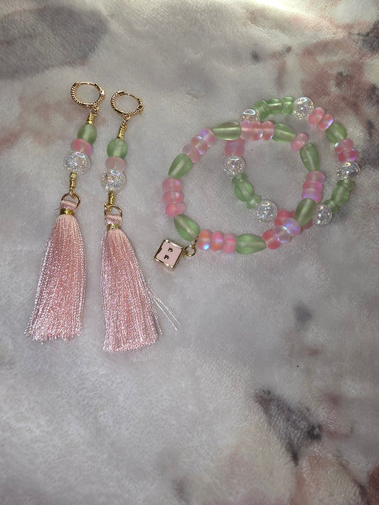 Pink Tassel Earrings
